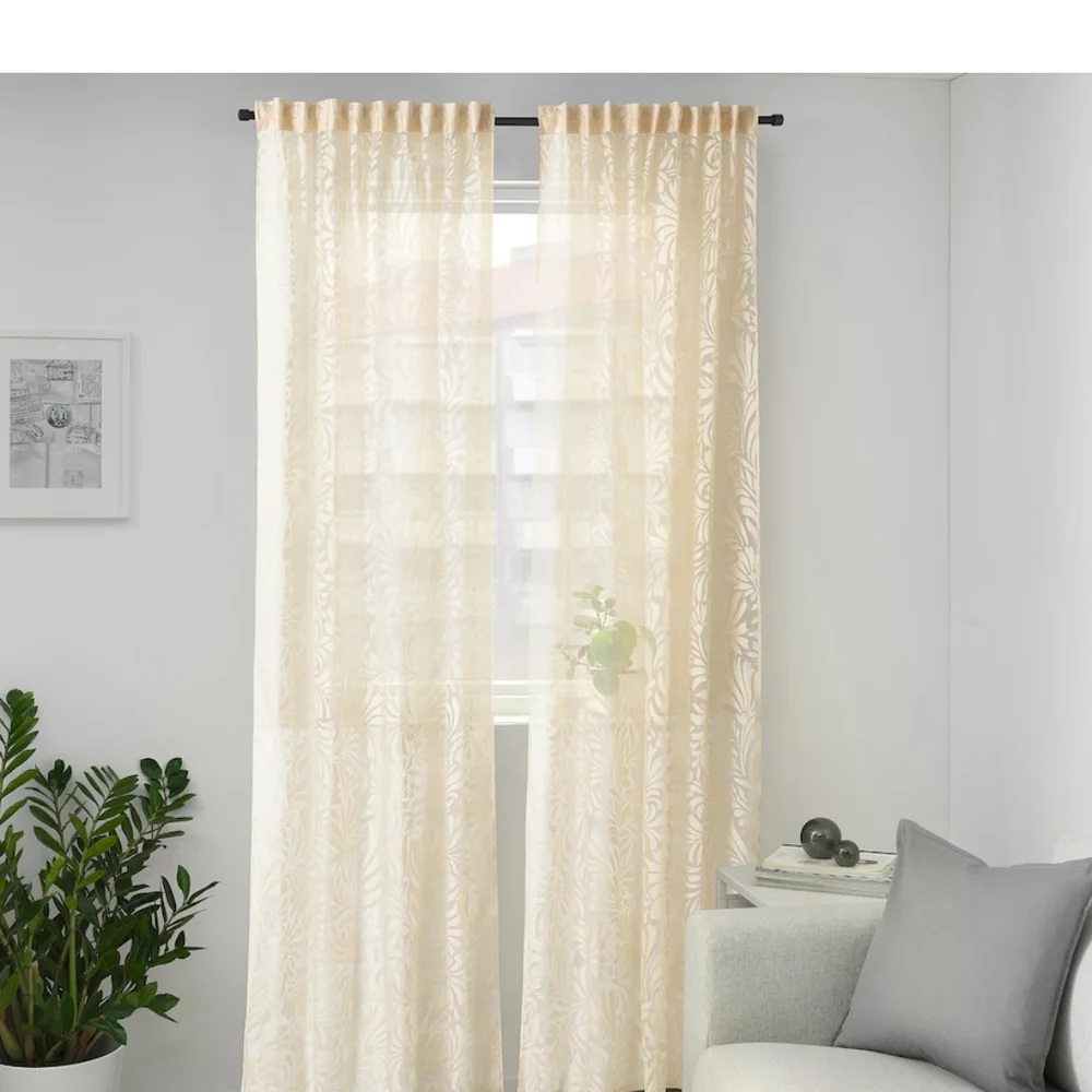 Ikea Beige Skarefly Curtains 98